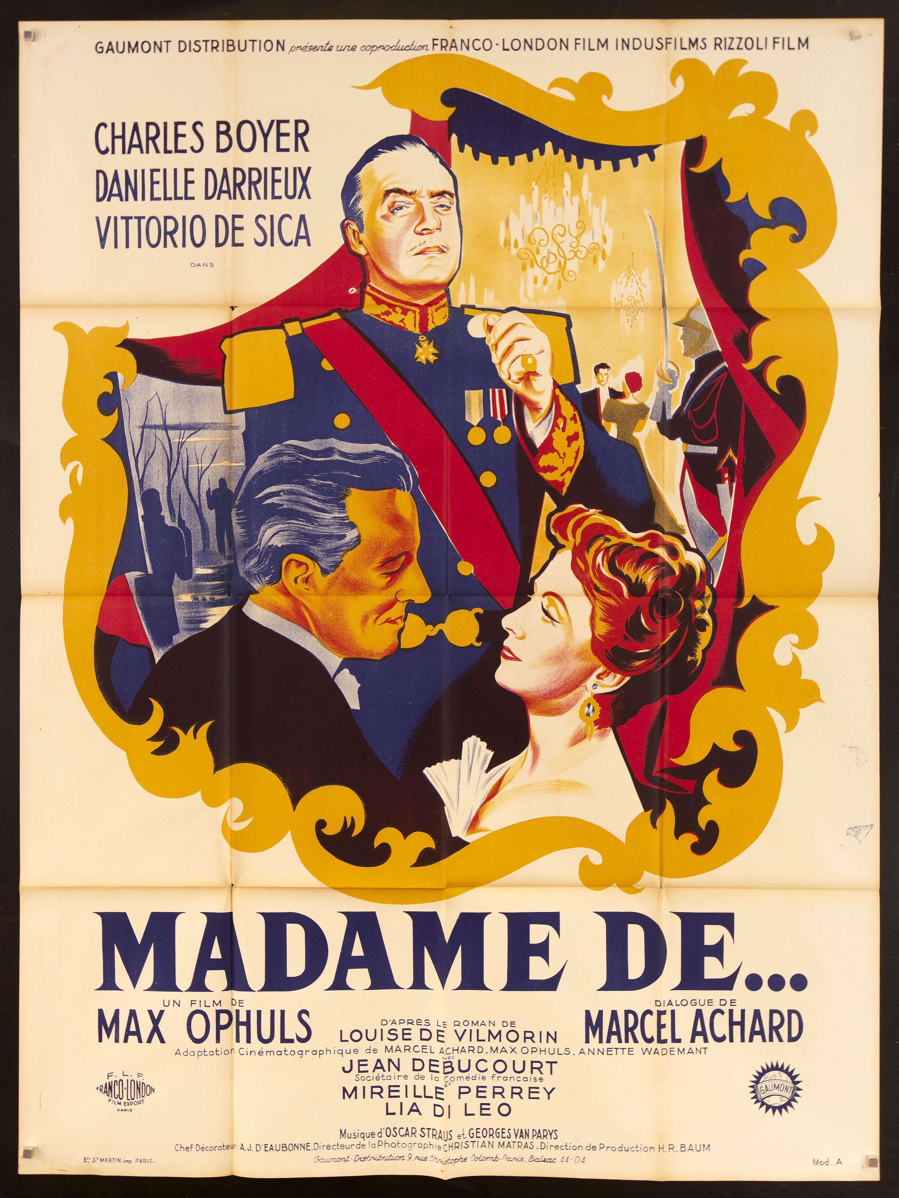 The Earrings of Madame de, dir. MAX OPHULS